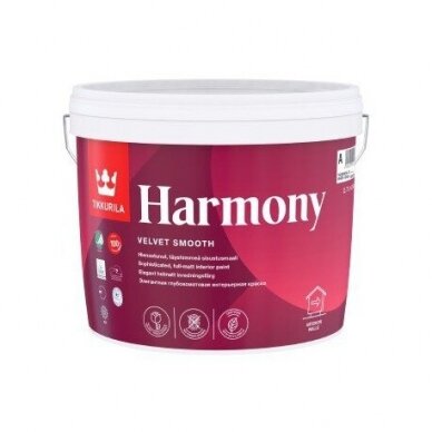 Visiškai matiniai akriliniai vidaus dažai Tikkurila Harmony 9l