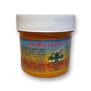 Akriliniai dažai- pigmentai "AKRILEN", oranžinės sp., 120 ml