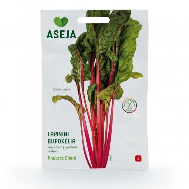 Burokėliai „Rhubarb Chard“, daržovių sėklos, ASEJA