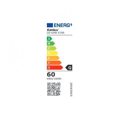 Halogeninė lempa Kanlux Star G9, 60W, G9, 2700K, 975lm 1