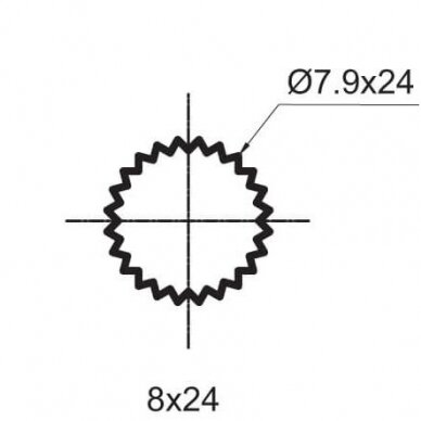 Ventilis  3/8 8×24 1